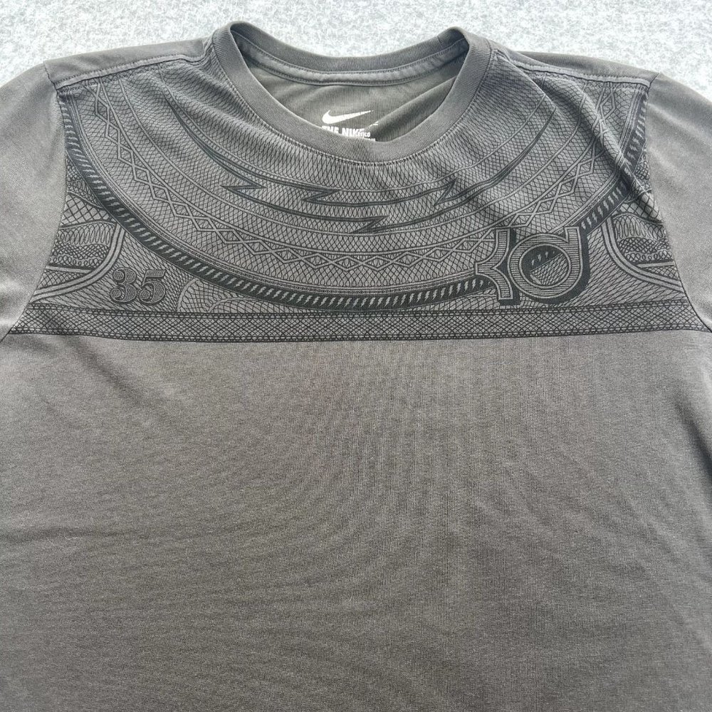 Nike Mens Tee Shirt Size Medium Kevin Durant KD Athletic‎ Fit Gray Short Sleeve - Picture 3 of 9